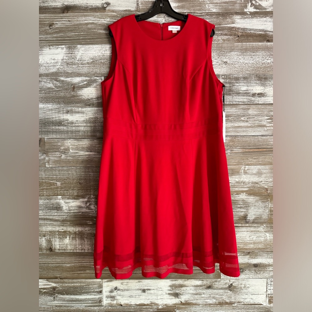 NWT Calvin Klein red dress size 18W